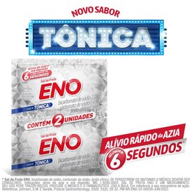 SAL DE FRUTA ENO TÔNICA, ALÍVIO RÁPIDO DA AZIA 2 ENVELOPES COM 5G CADA