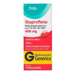 Ibuprofeno 400mg 10 Cápsulas Líquidas Medley Genérico