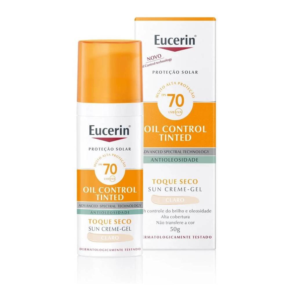 Protetor Solar Facial Eucerin Oil Control Cor Clara Fps70 50ml