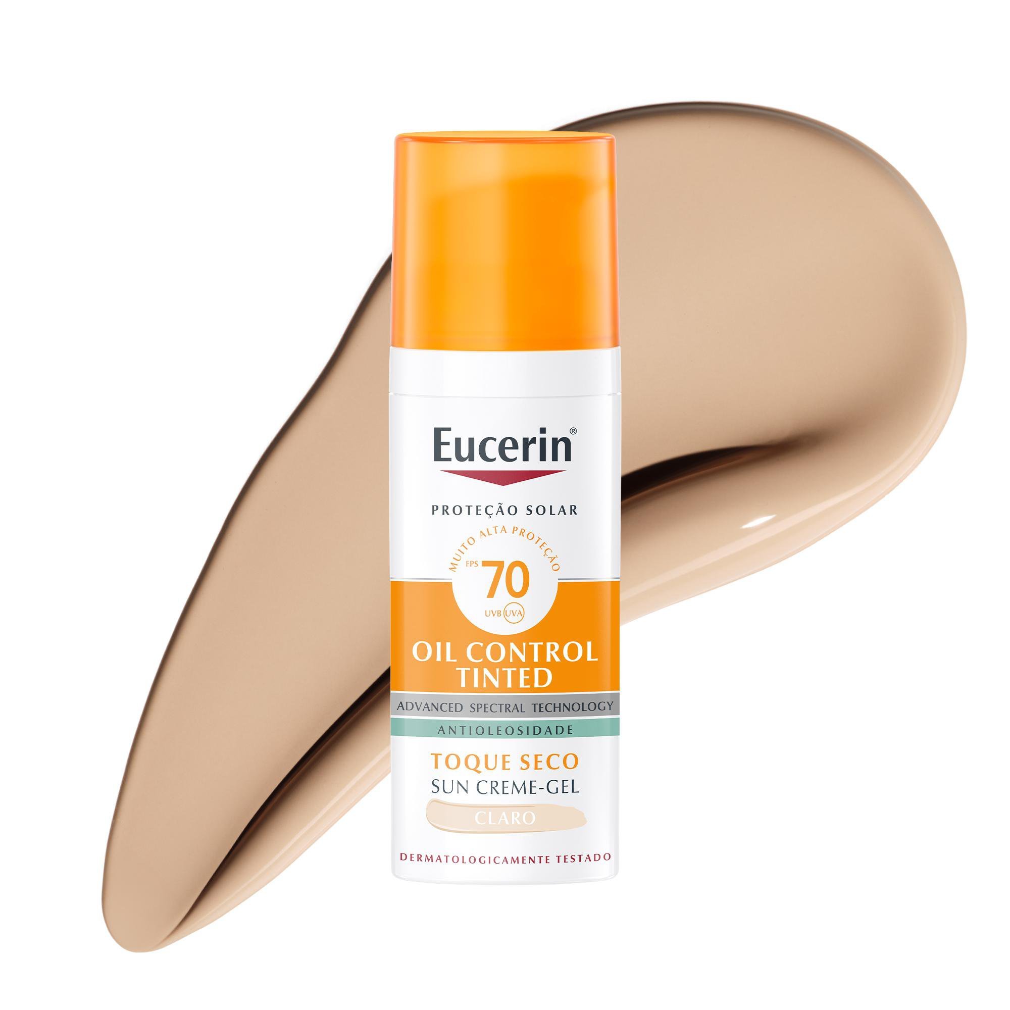 Protetor Solar Facial Eucerin Oil Control Cor Clara Fps70 50ml