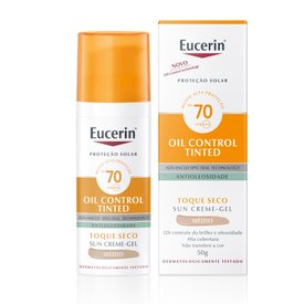 PROTETOR SOLAR FACIAL EUCERIN OIL CONTROL COR MÉDIA FPS70 50ML