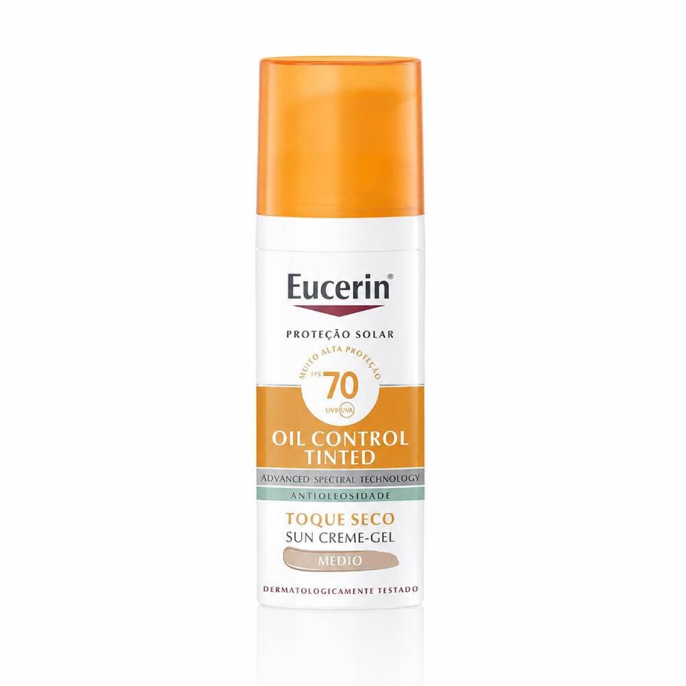 Protetor Solar Facial Eucerin Oil Control Cor Média Fps70 50ml