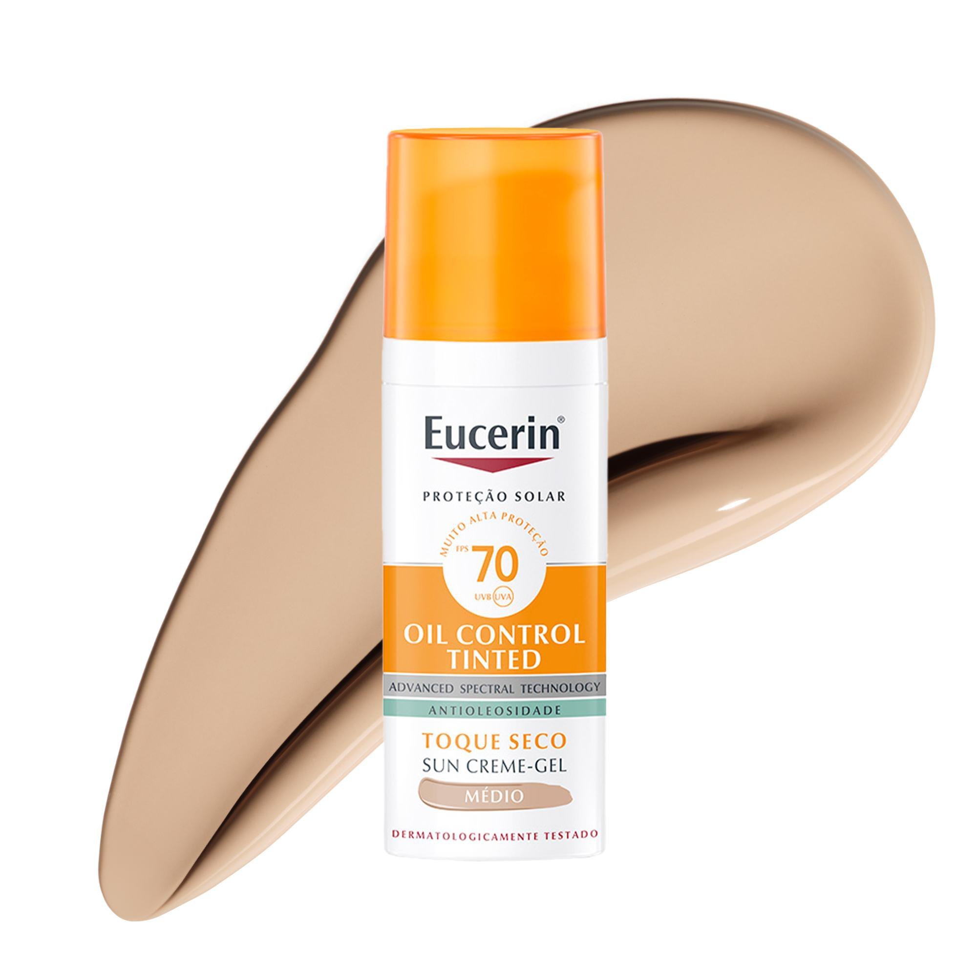 Protetor Solar Facial Eucerin Oil Control Cor Média Fps70 50ml