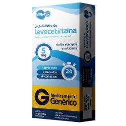 Dicloridrato Levocetirizina 5mg 10 Comprimidos Ems Generico