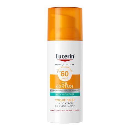 PROTETOR SOLAR FACIAL ANTIOLEOSIDADE EUCERIN OIL CONTROL FPS60 SEM COR CREME GEL 50ML
