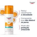 PROTETOR SOLAR FACIAL ANTIOLEOSIDADE EUCERIN OIL CONTROL FPS60 SEM COR CREME GEL 50ML