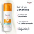 PROTETOR SOLAR FACIAL ANTIOLEOSIDADE EUCERIN OIL CONTROL FPS60 SEM COR CREME GEL 50ML