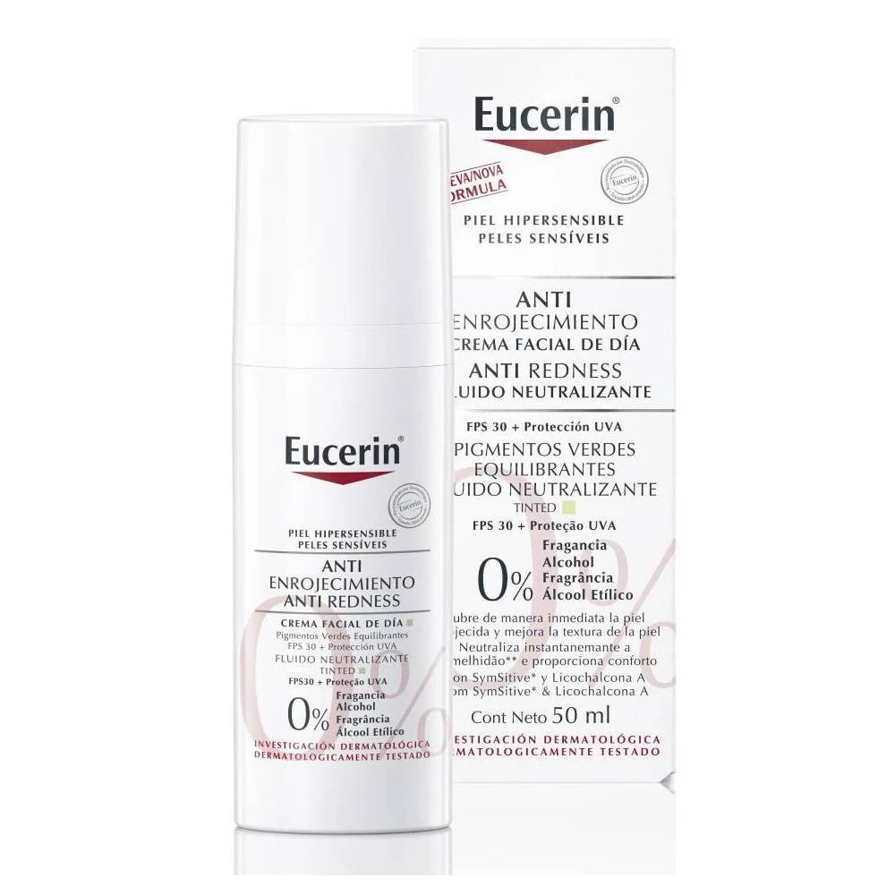 Creme Facial Antivermelhidão Eucerin Peles Sensíveis Anti-redness Com Cor Fps30 50ml