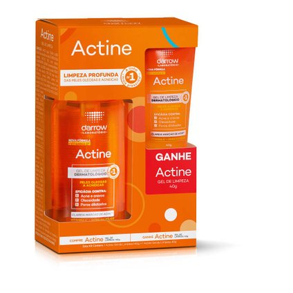 KIT ACTINE VITAMINA C GEL DE LIMPEZA 140G GRÁTIS GEL DE LIMPEZA 40G