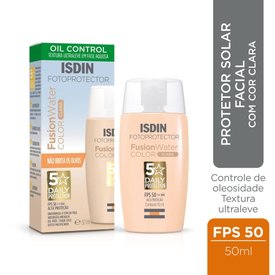 PROTETOR SOLAR FACIAL ISDIN FUSION WATER COR CLARA FPS50 50ML