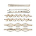 PASSADOR PARA CABELO METAL DOURADO 8 UNIDADES PANVEL ACESSÓRIOS COM 8 UNIDADES