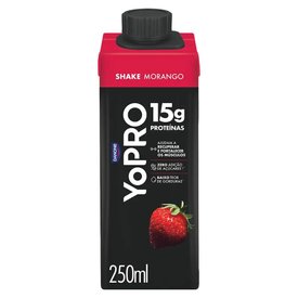 YOPRO BEBIDA LÁCTEA UHT MORANGO 15G DE PROTEÍNAS 250ML