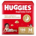 FRALDA HUGGIES SUPREME CARE ULTRA M 196 UNIDADES