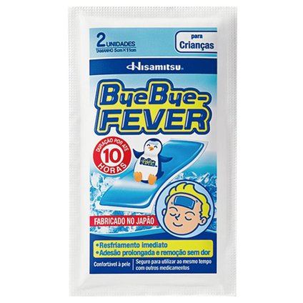 COMPRESSA PARA ALIVIO DE FEBRE CRIANCAS BYE BYE FEVER COM 2 UNIDADES