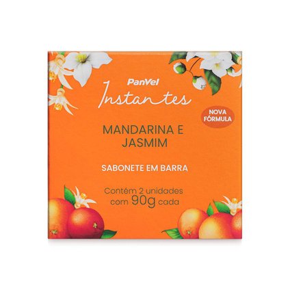 KIT SABONETES EM BARRA PANVEL INSTANTES MANDARINA E JASMIN 2 UNIDADES - 90G