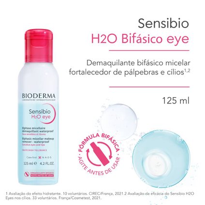 ÁGUA MICELAR BIODERMA SENSIBIO H2O BIFÁSICO EYE 125ML