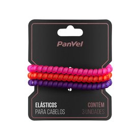 ELÁSTICO PARA CABELO MOLA SLIM ROSA VERMELHO E ROXO PANVEL ACESSÓRIOS COLEÇÃO DREAM