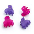 PIRANHA PARA CABELO TRANSLUCIDO ROSA E ROXO 4 UNIDADES PANVEL ACESSÓRIOS COLEÇÃO DREAM