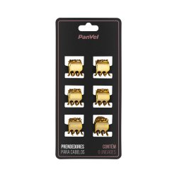 Piranha Para Cabelo Dourado 6 Unidades Panvel Acessórios Coleção Dreams