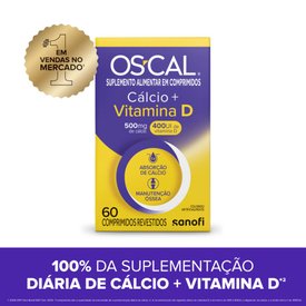 Suplemento Alimentar Os Cal Cálcio 500mg + Vitamina D 400UI 60 Comprimidos Revestidos