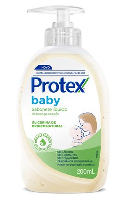 Sabonete Líquido Para Bebê Protex Baby Glicerina Natural 200ml