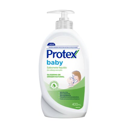 SABONETE LÍQUIDO PARA BEBÊ PROTEX BABY GLICERINA NATURAL 400ML