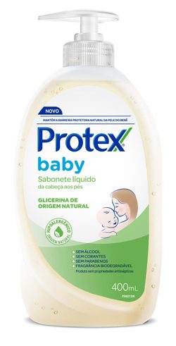 Sabonete Líquido Para Bebê Protex Baby Glicerina Natural 400ml