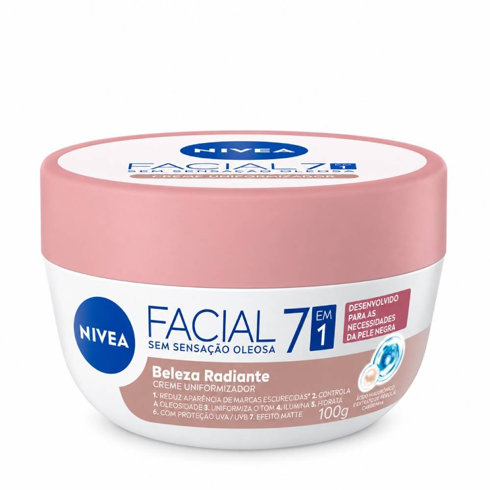 Creme Facial Nivea Uniformizador Beleza Radiante 7 Em 1 100g