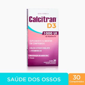 CALCITRAN D3 1.000UI CÁLCIO CITRATO MALATO COM VITAMINA D 30 COMPRIMIDOS