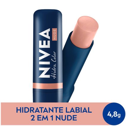 HIDRATANTE LABIAL NIVEA HIDRA COLOR 2 EM 1 NUDE 4,8G