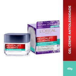 Gel Creme Hidratante Antioleosidade L'oréal Paris Revitalift Hialurônico 49g