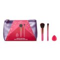 CONJUNTO PANVEL MAKE UP COM 2 MINI PINCÉIS 1 ESPONJA PARA MAQUIAGEM E 1 NÉCESSAIRE LILÁS