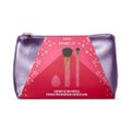 CONJUNTO PANVEL MAKE UP COM 2 MINI PINCÉIS 1 ESPONJA PARA MAQUIAGEM E 1 NÉCESSAIRE LILÁS
