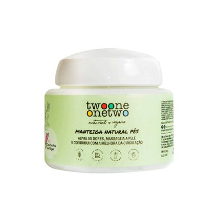 MANTEIGA PARA PÉS TWOONE ONETWO KARITÉ E ALECRIM  NATURAL VEGANA 200G