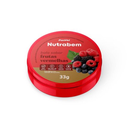 BALA FRUTAS VERMELHAS PANVEL NUTRABEM 33G