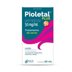 Pioletal Plus 50mg/ml Loção Para Sarnas 60ml