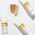 PROTEÇÃO SOLAR COM COR + AÇÃO CLAREADORA - BIODERMA PHOTODERM M FPS 50+ PELE MORENA 40ML