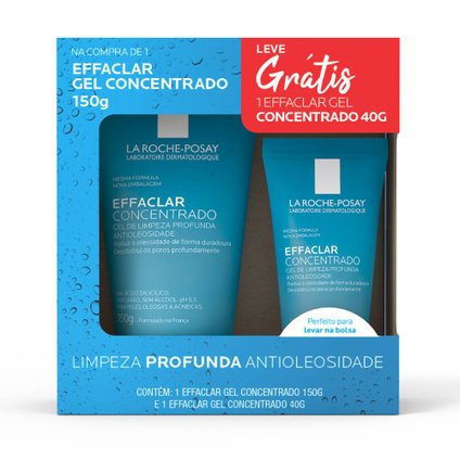 KIT GEL DE LIMPEZA CONCENTRADO LA ROCHE POSAY EFFACLAR 150G + 40G