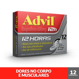 Advil 12 Horas Ibuprofeno 600mg 12 Comprimidos