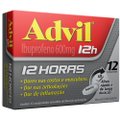ADVIL 12H ANALGÉSICO COM IBUPROFENO 600MG ALÍVIO DA DOR MUSCULAR 12 COMPRIMIDOS