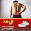 ADVIL 12H ANALGÉSICO COM IBUPROFENO 600MG ALÍVIO DA DOR MUSCULAR 12 COMPRIMIDOS
