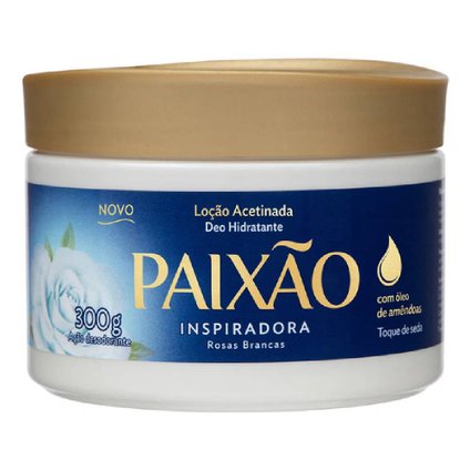 LOÇÃO HIDRATANTE ACETINADA PAIXÃO ROSAS BRANCAS 300G