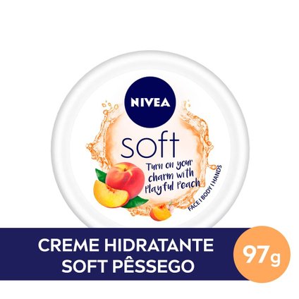 CREME HIDRATANTE NIVEA SOFT POTE PÊSSEGO 97G