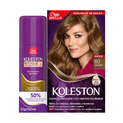 KIT KOLESTON 60 LOURO ESCURO + RETOQUE INSTANTÂNEO