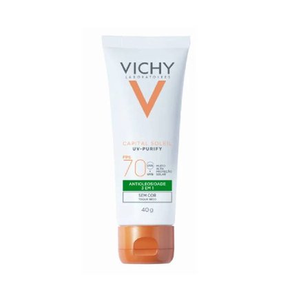 PROTETOR SOLAR VICHY CAPITAL SOLEIL UV PURIFY SEM COR FPS70 40G