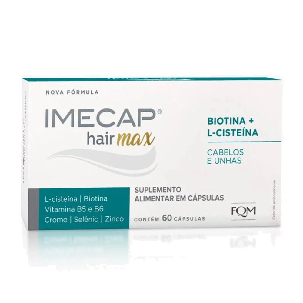 Imecap Hair Max Vitaminas Para Cabelos E Unhas Com Cisteína 60 Cápsulas