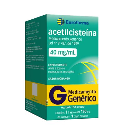 ACETILCISTEINA 40MG/ML XAROPE 120ML EUROFARMA GENÉRICO