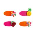 PASSADOR PARA CABELO ROSA E LARANJA FRUTAS COLEÇÃO INFANTIL PANVEL ACESSÓRIOS