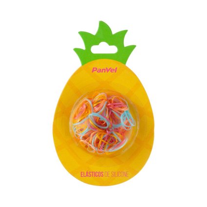 ELLÁSTICO DE SILICONE COLORIDO ABACAXI COLEÇÃO INFANTIL PANVEL ACESSORIOS