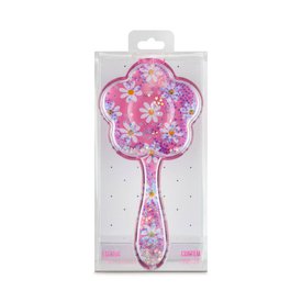 ESCOVA PARA CABELO FLOR GLITTER PANVEL ACESSÓRIOS